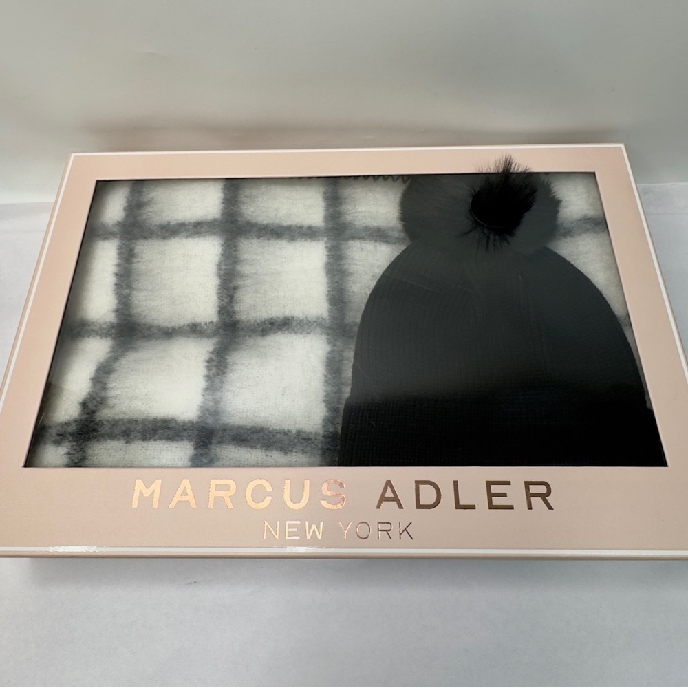Marcus Adler Black Beanie and Scarf Set - Picture 4 of 5
